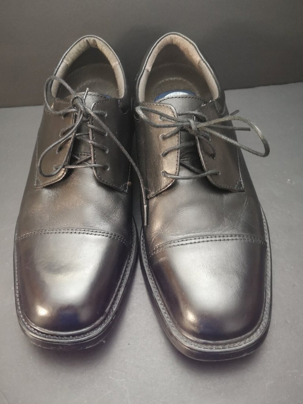 Nunn Bush Men's Size 7.5M Black Leather Upper Cap Toe Oxford Dress Shoes